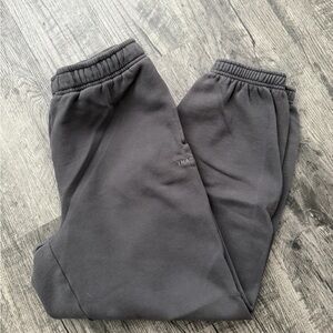 Aritzia TNA MegaFit Sweatfleece Pants in Dark Gray